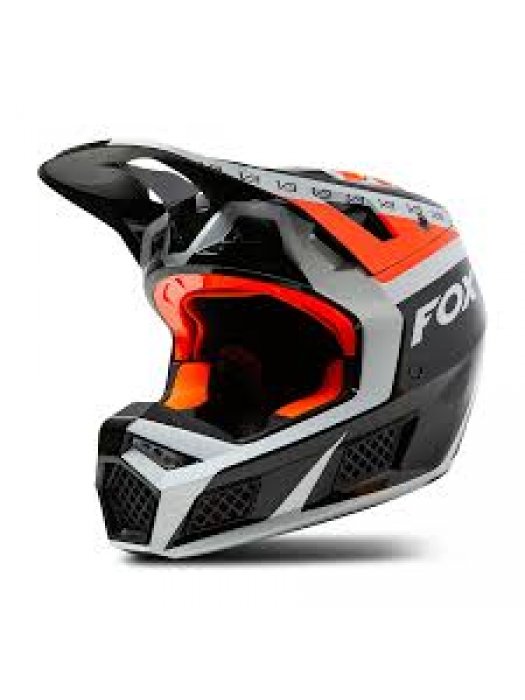 Каска FOX V3 RS DVIDE ECE BLACK/WHITE/ORANGE